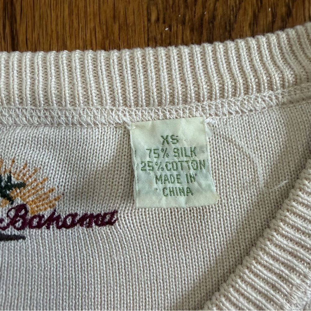 Tommy Bahama Cream Silk Blend Cardigan Sweater Size XS - Picture 3 of 10